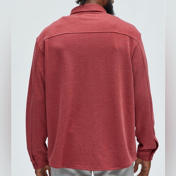 Red Button-Up Shirt - Picture 3 of 3